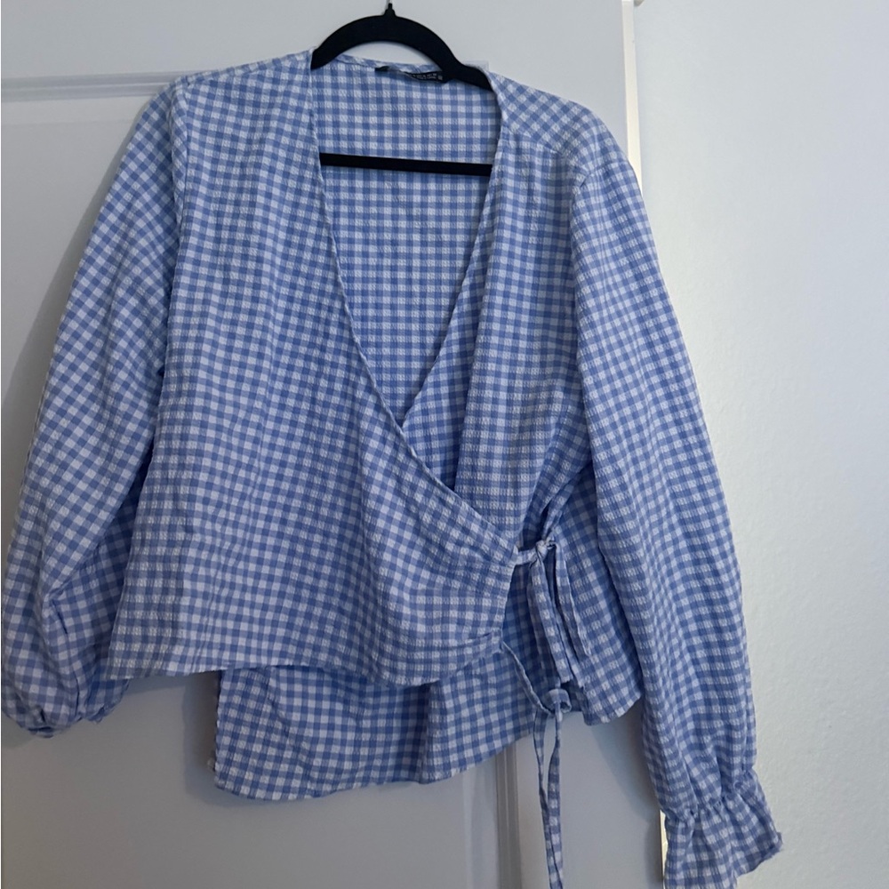 Gingham Zara top